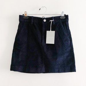 NWT Everlane Navy Blue Corduroy Mini Skirt